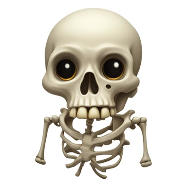 Skeleton throwing up sticker