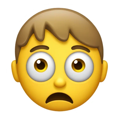 shocked yellow face emoji, hands on head sticker