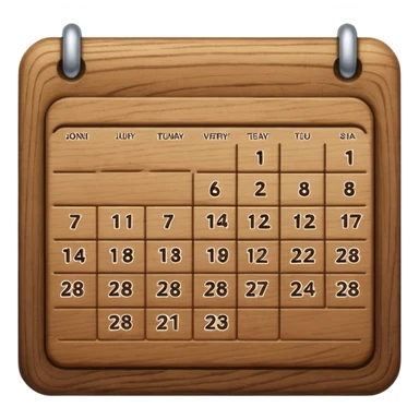 calendar wood sticker