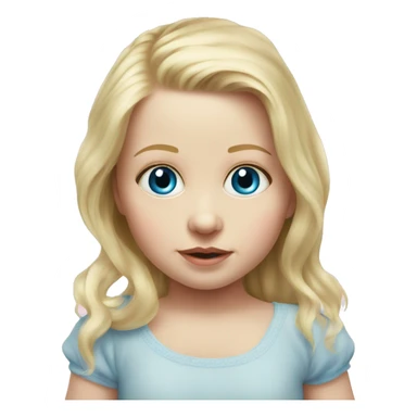 blue eyed blonde newborn girl realistic pink sticker