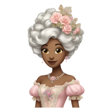 Rococo pink princess sticker