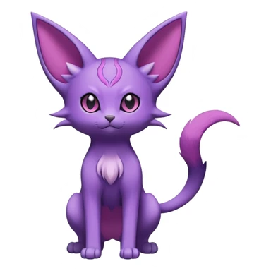 Purrloin-Espeon-Skitty-Pokémon-Fakémon-hybrid-creature (full body) sticker