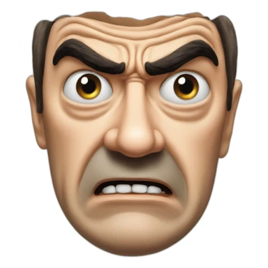 Mister bean angry sticker