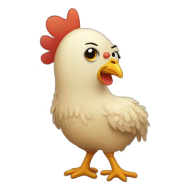 Sad chicken sticker