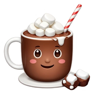 mug of cocoa with marshmallows sticker