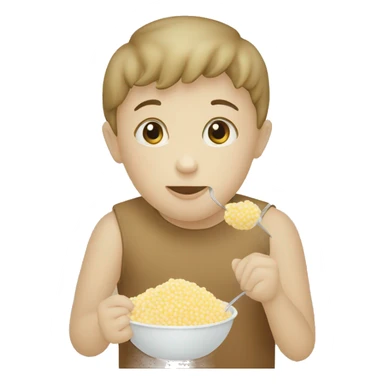 Child eating tapioca sticker