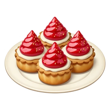 Postres de fresas y  nuez sticker