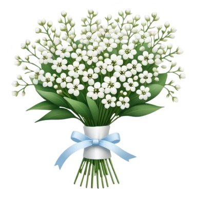 White babies breath bouqet sticker