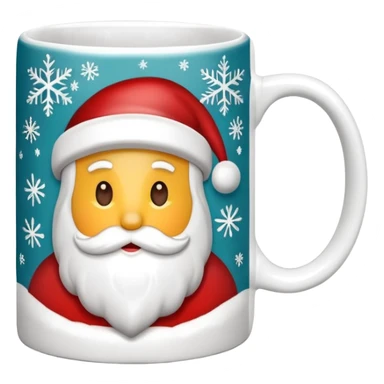 Realistic Coffee mug with ultra detailed christmas embellishment sticker