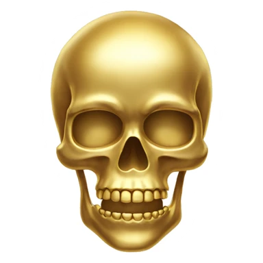 Skull emoji made of gold sticker