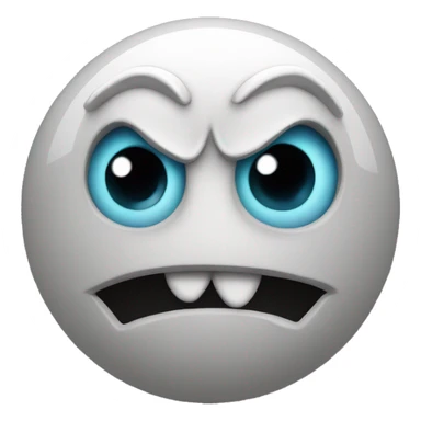 evil orb with pound sign eyes sticker