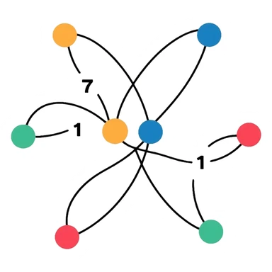 Chemical valency diagram showing electron bonds between atoms sticker