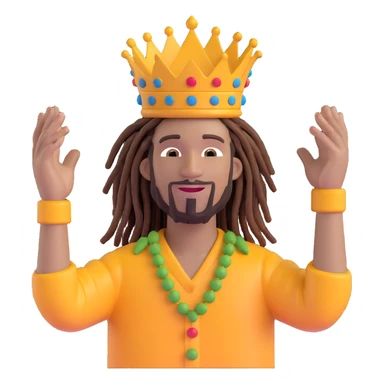 A rasta yard man bigging up di whole world 🌍🔥🤲🏾, reggae vibes 🎶, love and unity ✨💛💚❤️, every nation stand strong 🇯🇲🌐👑. sticker