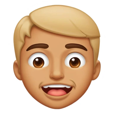 Biting bottom lip while squinting sticker