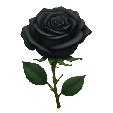 Black rose sticker