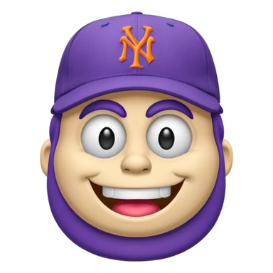  McDonald’s grimace mascot dressed in New York Mets gear sticker