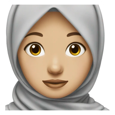 Hijab girl white skin  sticker