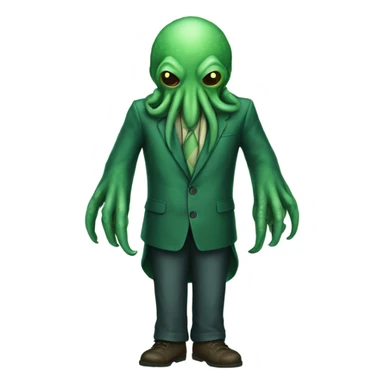 Cthulhu with pants sticker