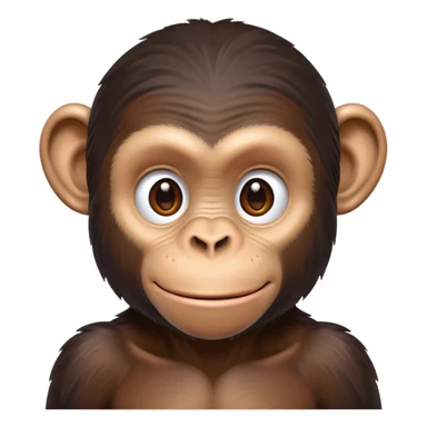 chimp with expressive face sticker