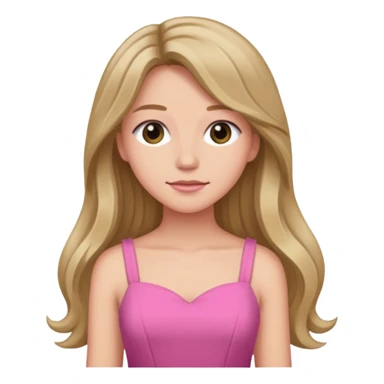 Jocelyn from The Idol with dark blonde long hair, pink outfit sticker