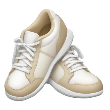 white and beige tennis shoes sticker
