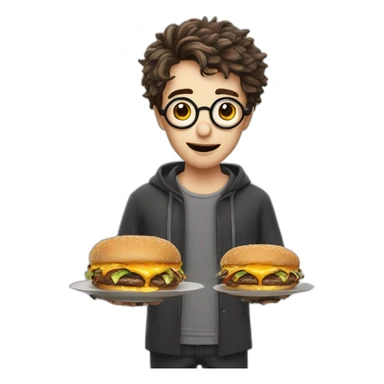 Harry potter mange un burger sticker