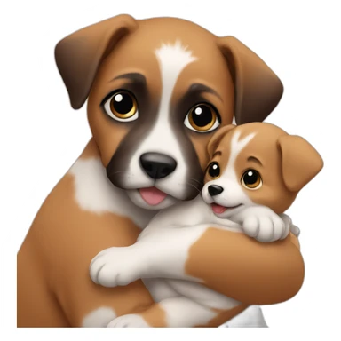 baby and puppy sticker