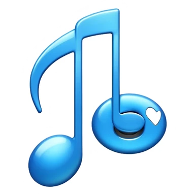 Nota musical en azul sticker