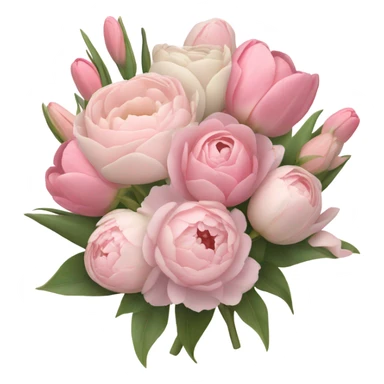 pale pink flower bouquet  sticker