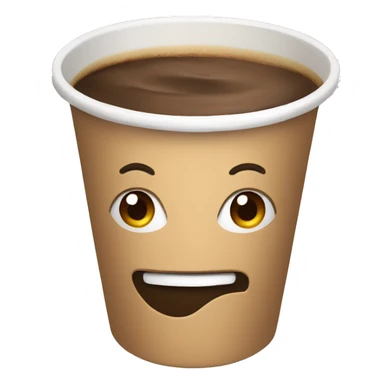 Coffee in a paper cup sticker