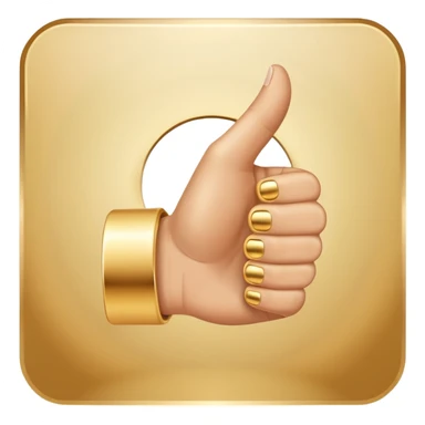 hand thumb up with gold ring sticker
