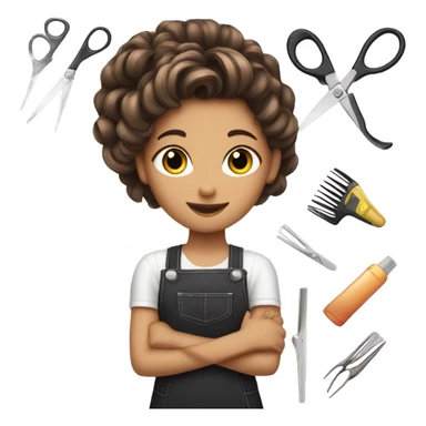 Girl hairdresser sticker