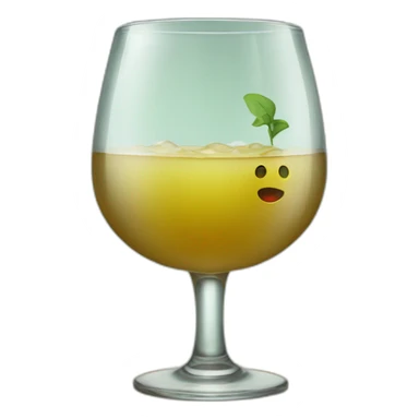 Pourring ginn in a glass sticker