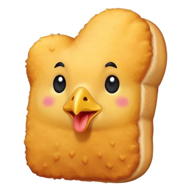 Chicken nugget no face sticker