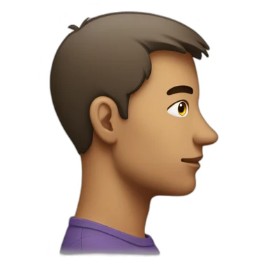 side profile with a eye looking to the side sticker