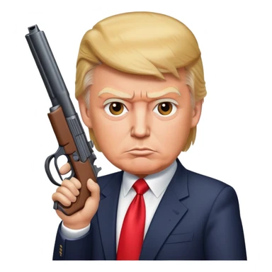Donald Trump With a gun￼ sticker