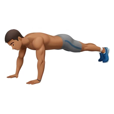 man plank exercise sticker