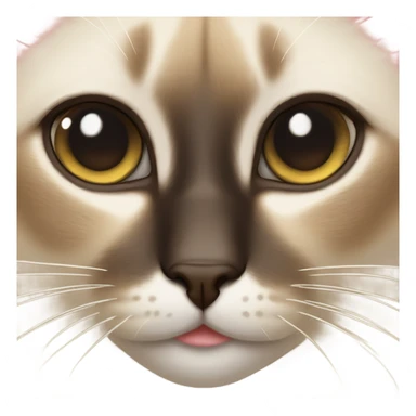 Siamese cat face sticker