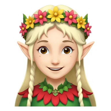 elf with flower crown sticker
