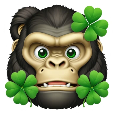 king kong st patrick clover sticker