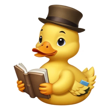 duck with book sticker