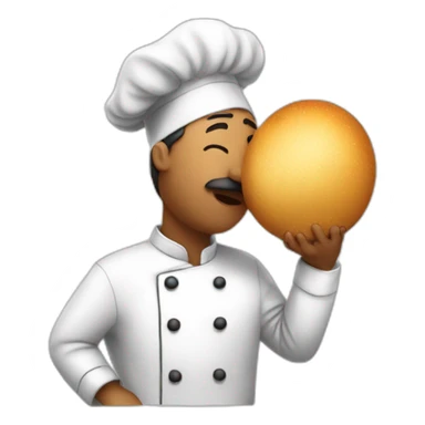 Chef kissing the air sticker