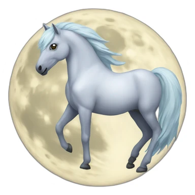 moon horse sticker