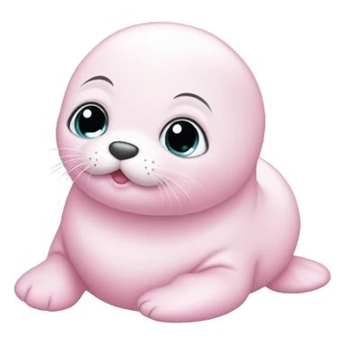light pink baby seal sticker