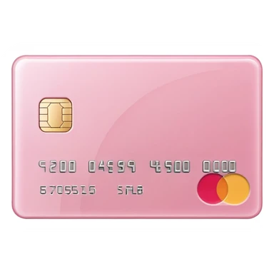 aesthetic light pink bank card facing forward sticker
