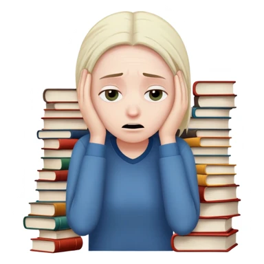 pure dread at the concept of studying sticker