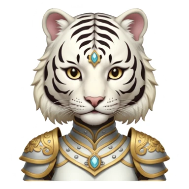 Female white tiger khajiit leader of the umbral rose  sticker