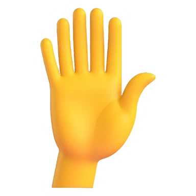 hand making the 'OK' gesture, classic yellow skin tone, 3D emoji style sticker