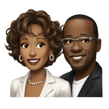 Bobby brown and Whitney Houston  sticker