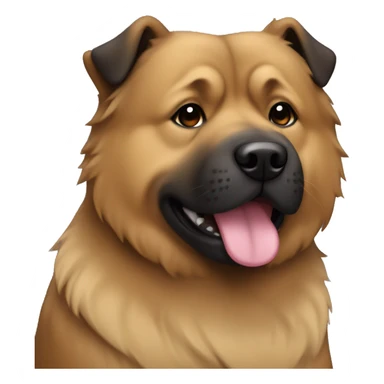 Black and tan chow mix  sticker